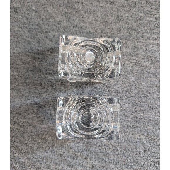 Pair of Riihimäki / Riihimäen "Rengas" Reversible Glass Candle Holders - Picture 4 of 7